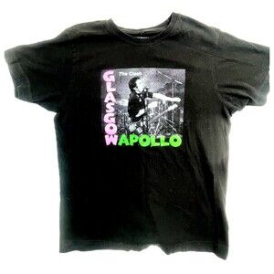 Collectors Iconic "The Clash Glasgow Apollo" Tee of July 4, 1978 Concert Size S
